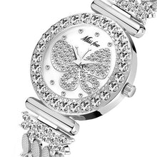 Load image into Gallery viewer, MISSFOX Women Bracelet Watches Fashion Rhinestone Women&#39;s Watches Butterfly Exquisite Casual Ladies Watch Female Clock Gifts