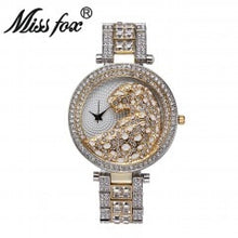 Load image into Gallery viewer, MISSFOX Tiger Wonder Women Fashion Watches Quartz Bracelet Watch Timepiece Golden Clock Ladies Gold Shockproof Waterproof Watch