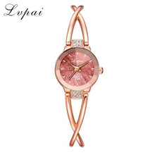 Load image into Gallery viewer, LVPAI 2020 Ladies Watches Bracelet Watch Women Fashion Casual Rhinestone Steel Band Quartz Wristwatch Female Clock reloj mujer