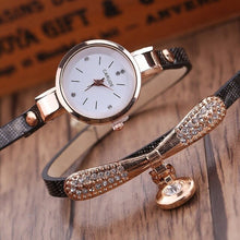 Load image into Gallery viewer, Fashion Luxury Retro Bracelet Watch Casual Leather Women Watches Quartz Wrist Watch Ladies Clock reloj mujer relogio feminino