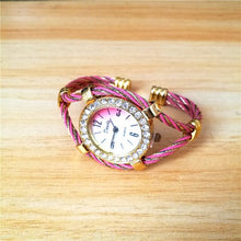 Load image into Gallery viewer, New Creative Women Watches Luxury Quartz Ladies Bracelet Watches Pink Small Girls Wristwatch Gift Clock Relogio Feminino