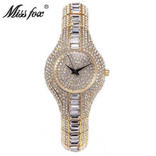 Load image into Gallery viewer, Promotion MissFox Brand Women Quartz Watch Ladies Dress Luxury Fashion Waterproof Gold  Bracelet Watches Clock Montre Femme 2017